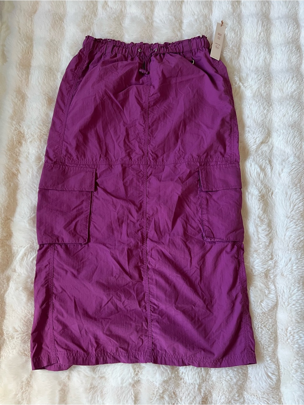 Love Tree Purple/Muave Cargo-Style Midi Skirt